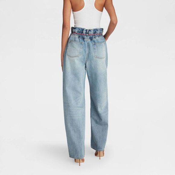 KBB by Kahlana -  Women's Barrel Leg 'The Paper Bag J Light Wash - Picture 2 of 3